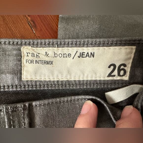 Rag and Bone for Intermix Zipper Capri Pants, Silver, Size 26 - Picture 6 of 10